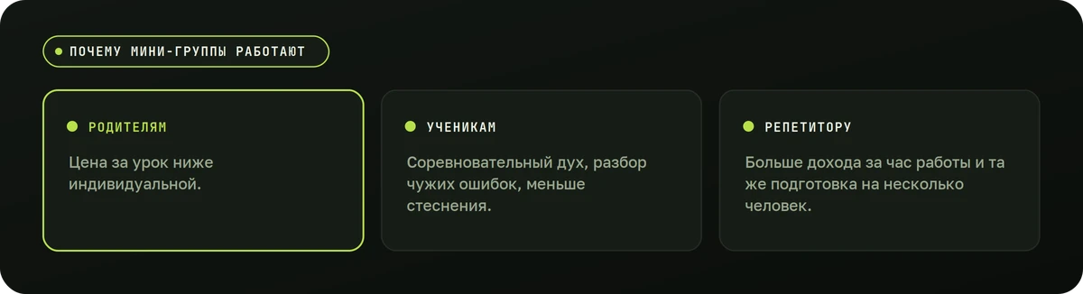 Почему мини-группы работают — схема