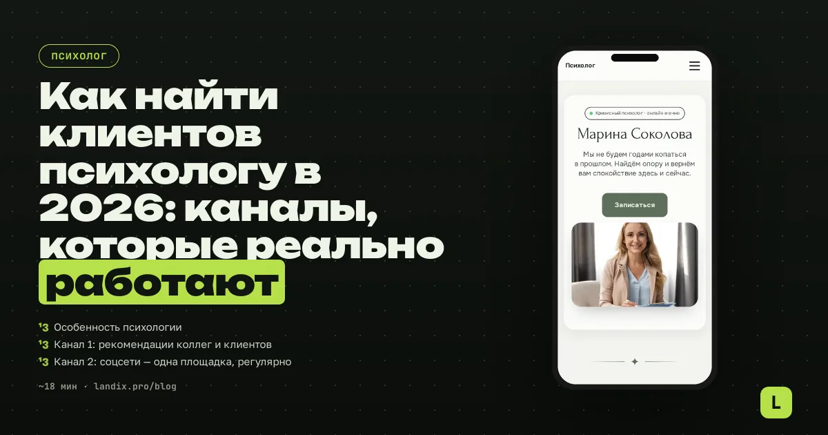 Как найти клиентов психологу в 2026: каналы, которые реально работают
