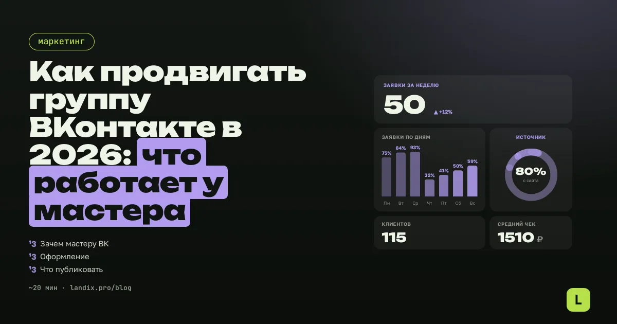 Как продвигать группу ВКонтакте в 2026: что работает у мастера