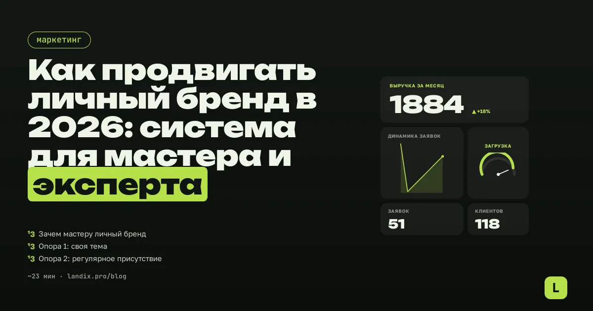 Как продвигать личный бренд в 2026: система для мастера и эксперта