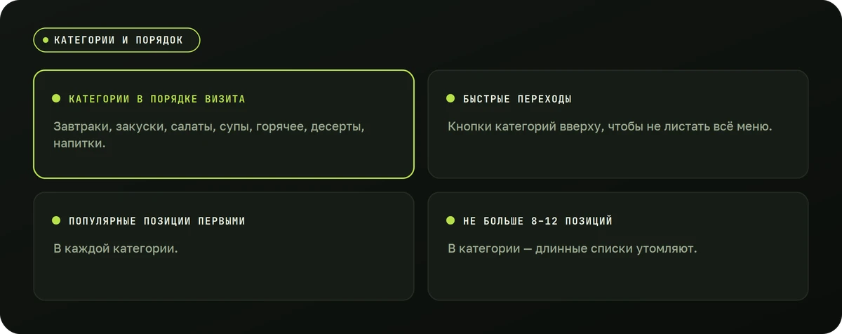 Категории и порядок — схема