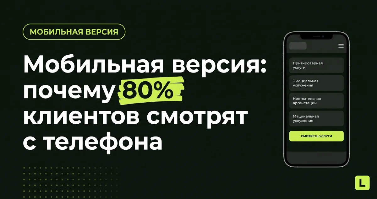 Мобильная версия сайта: почему 80% клиентов смотрят с телефона