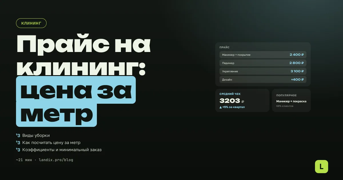 Прайс на клининг: как считать цену уборки квартиры за метр и не уходить в минус