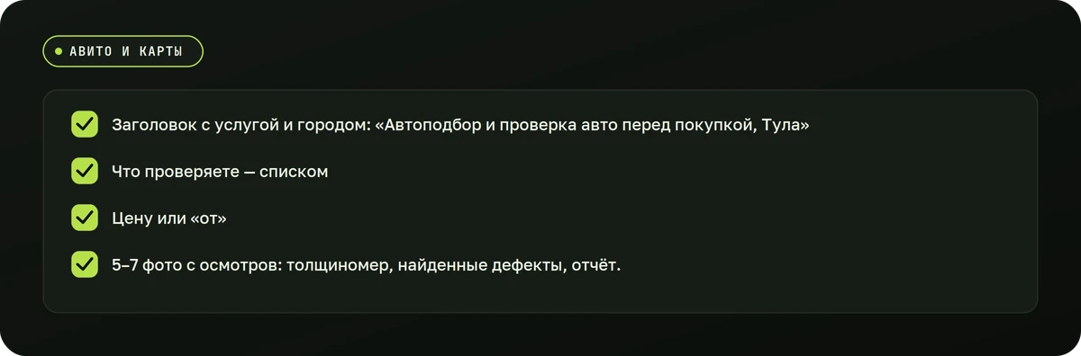 Авито и карты — схема