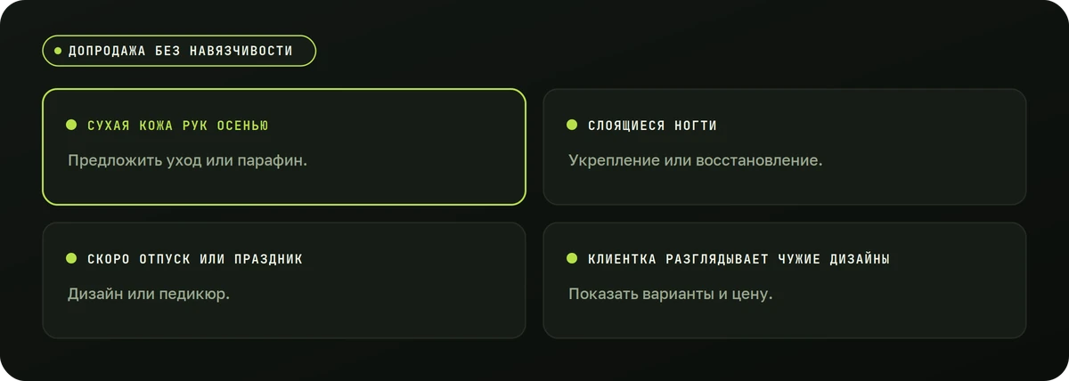 Допродажа без навязчивости — схема