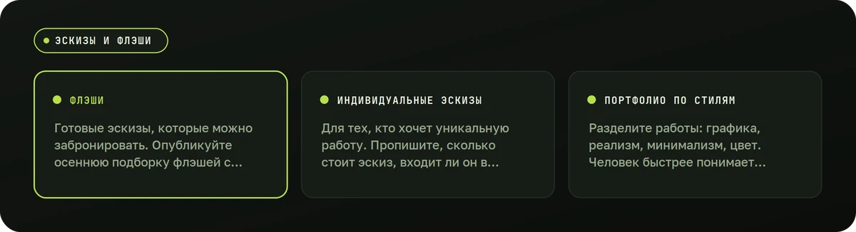 Эскизы и флэши — схема