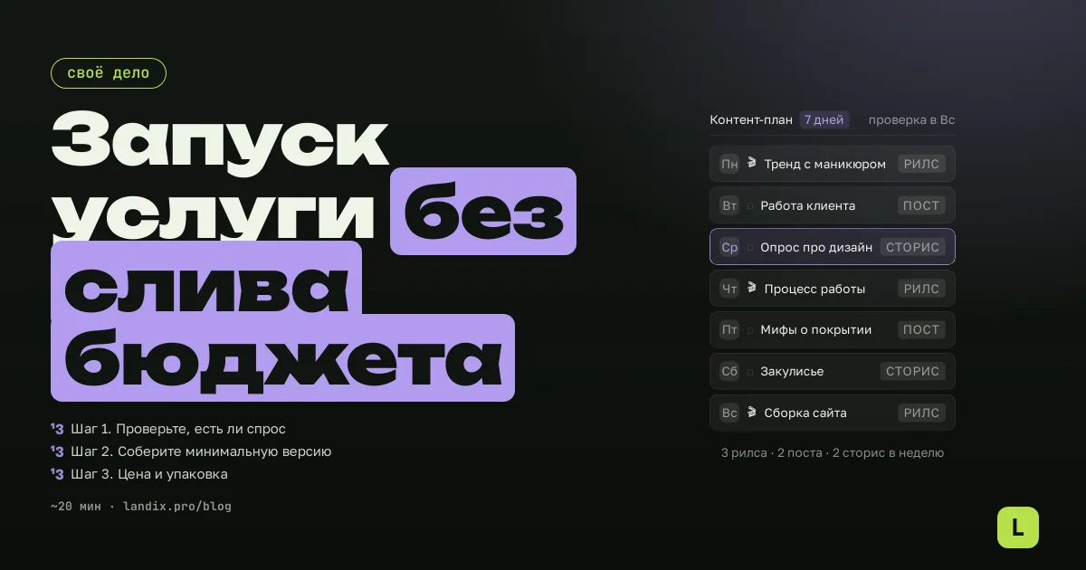 Запуск новой услуги в 2026 году: от проверки идеи до первых продаж